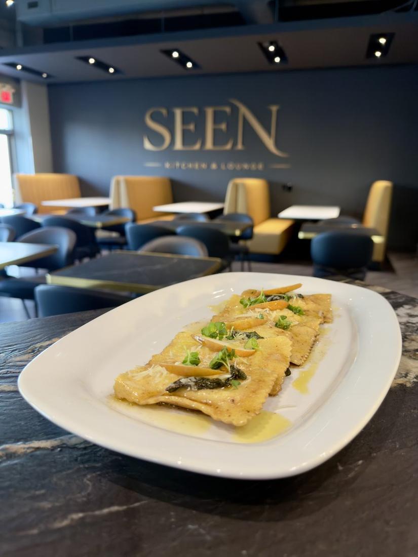 Ricotta and Spinach Ravioli with sage butter
