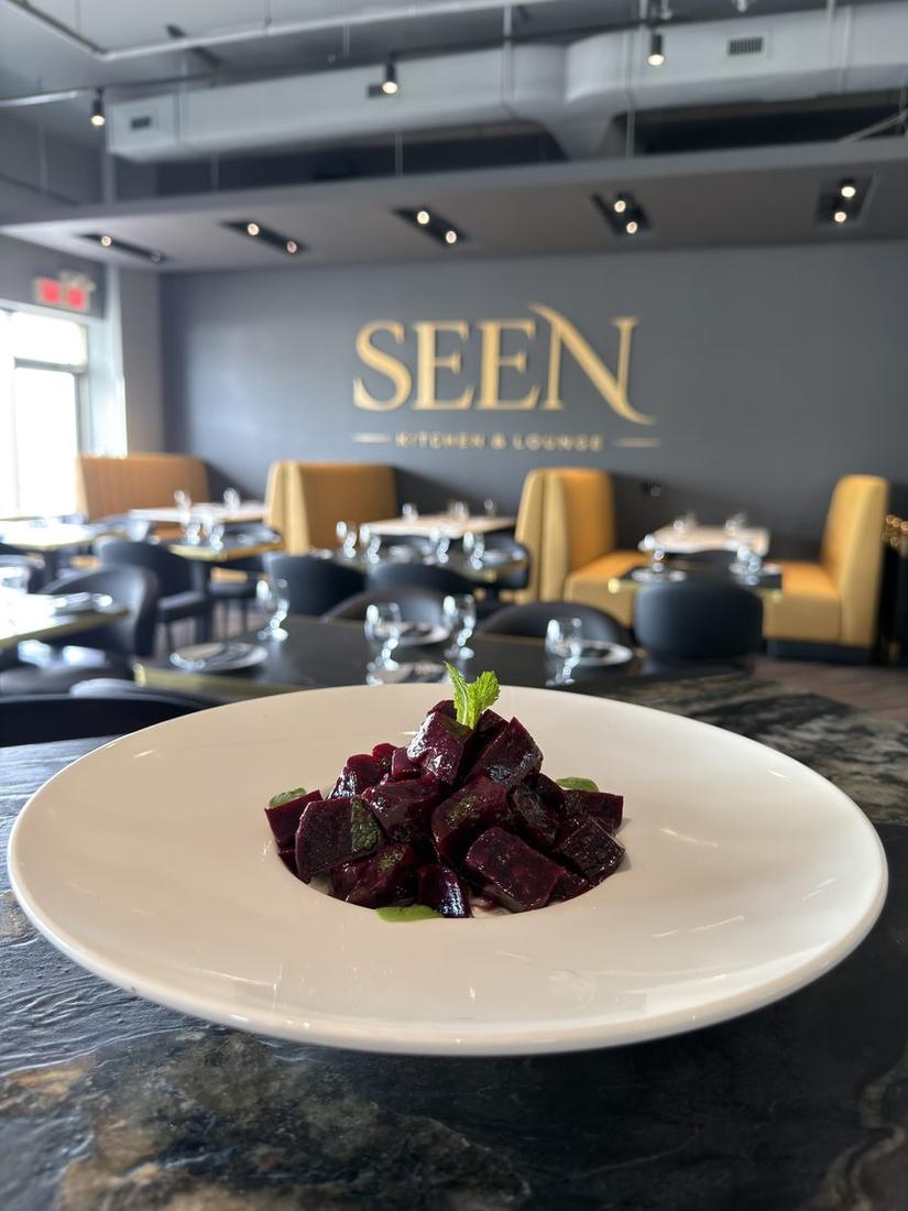 Beet Salad with Greek yogurt and sesame